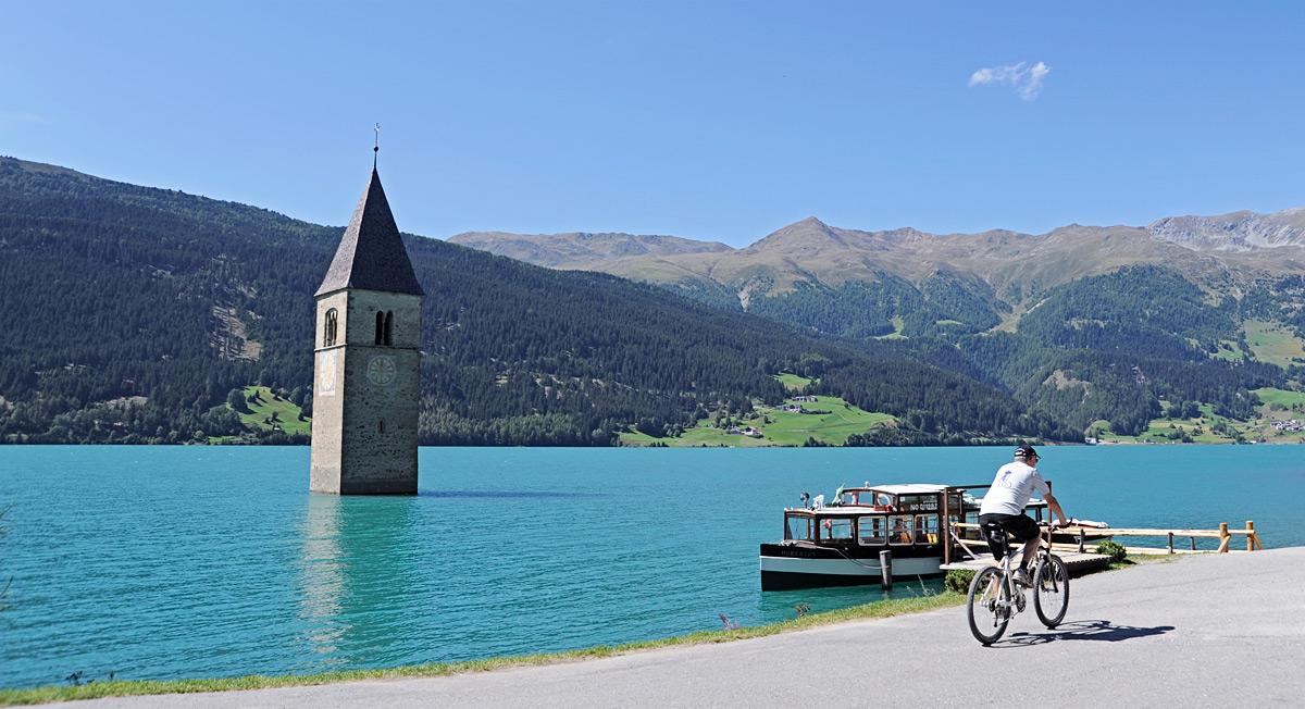 Mit Zug und Rad durch den Vinschgau